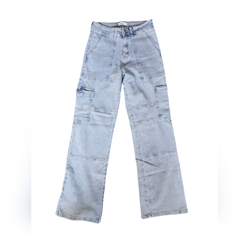 baggy wide leg high rise jeans
